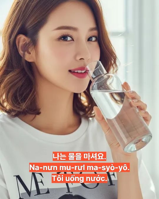 [Học tiếng Hàn qua Động từ] Bài 2 (Phiên bản mới): 마시다 (ma-si-da / uống)